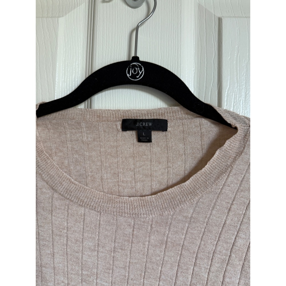 J crew silk cashmere blend cropped Short Sleeve Sweater Size Large - Picture 7 of 10